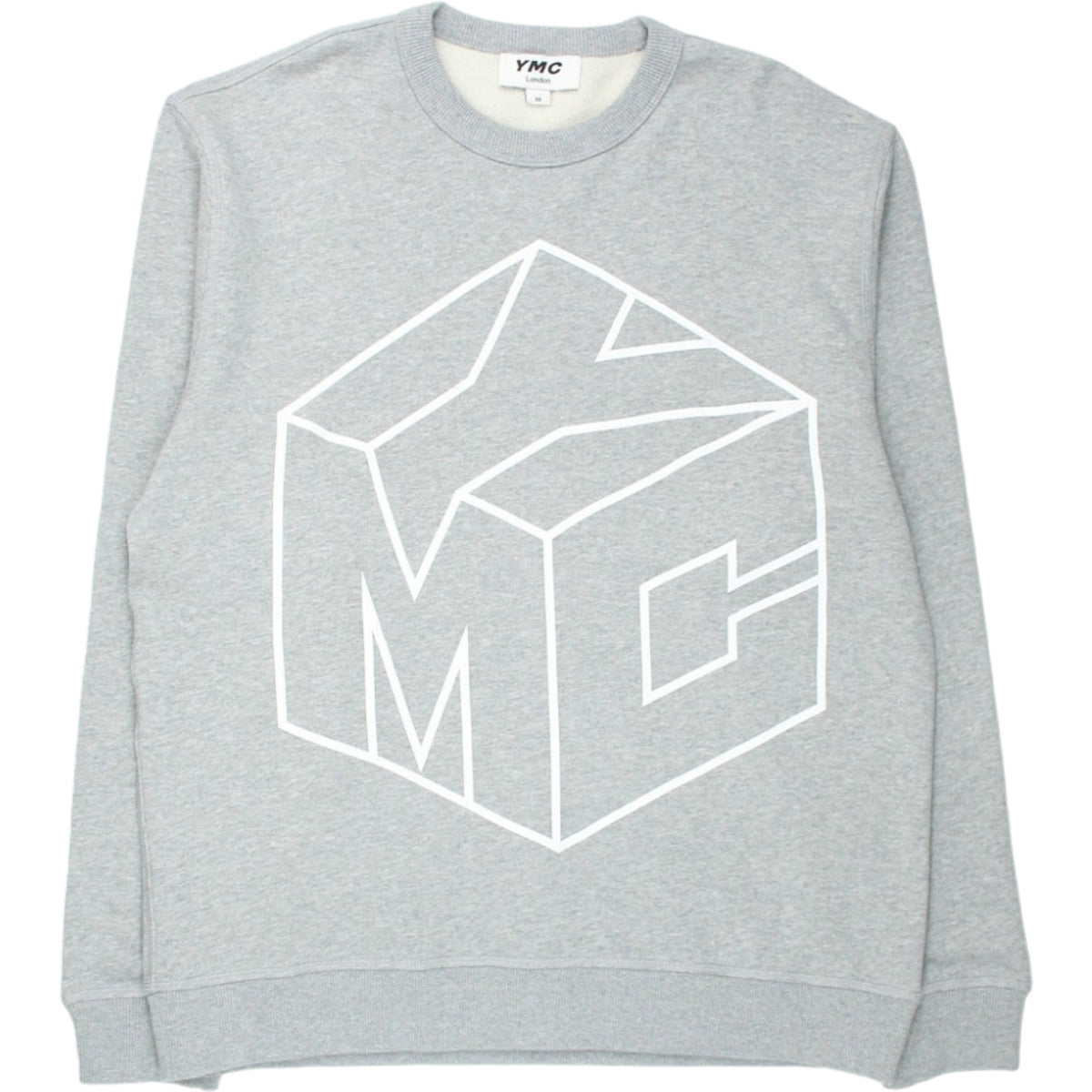 YMC Grey Marl 3D Logo Sweatshirt