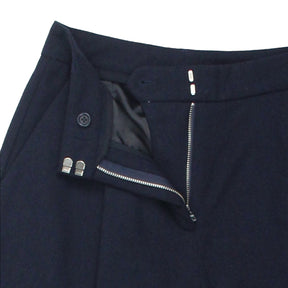 YMC Navy Wool Pleat Trousers