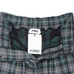 YMC Green/Multi Plaid Sylvian Trousers