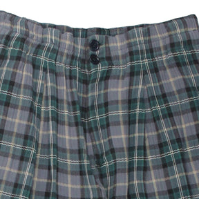 YMC Green/Multi Plaid Sylvian Trousers