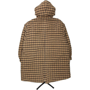 YMC Brown Check Quilt Lined Parka