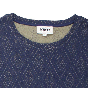 YMC Stone/Navy Pointelle Sweater