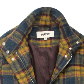 YMC Blue/Multi Plaid Padded Coat