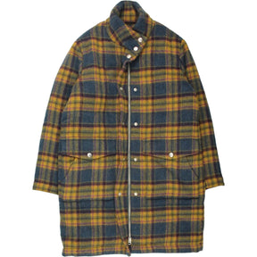 YMC Blue/Multi Plaid Padded Coat