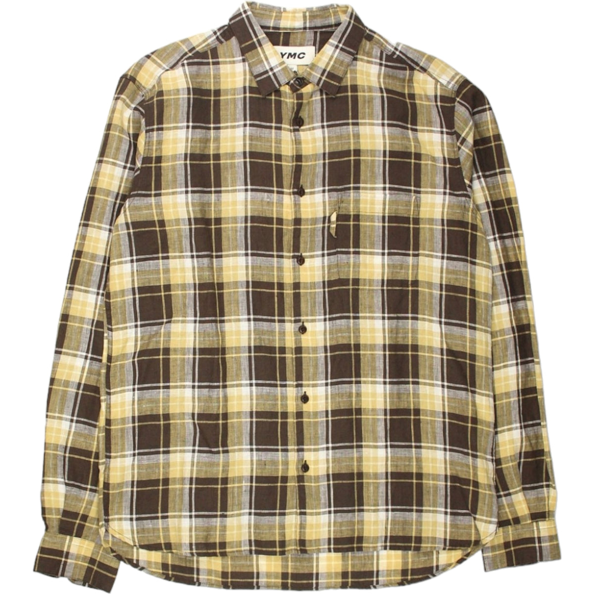 YMC Brown/Multi Check Linen Shirt