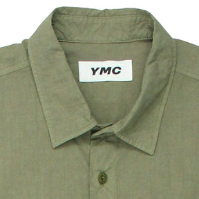 YMC Olive Crinkle Curtis Shirt