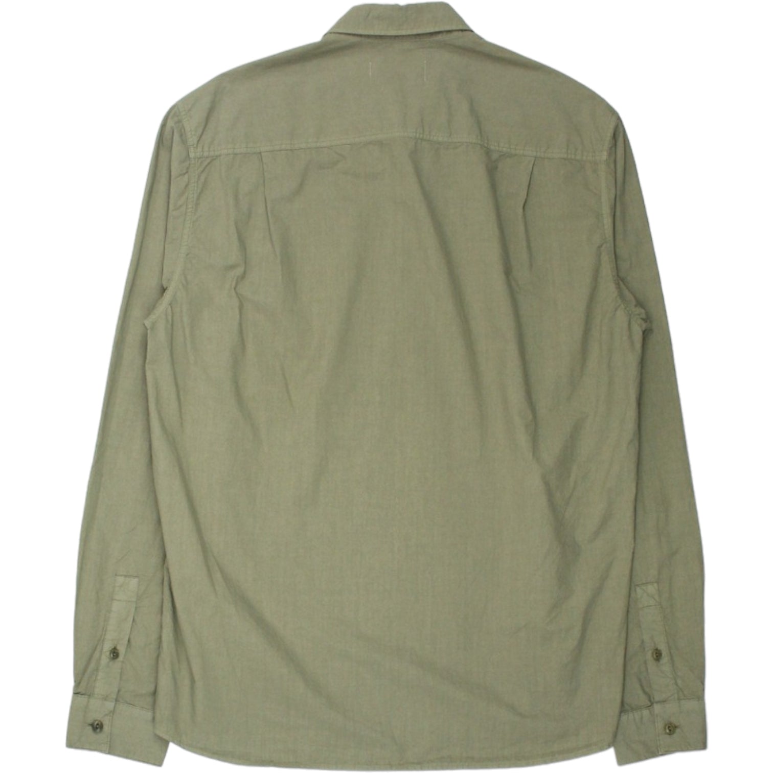 YMC Olive Crinkle Curtis Shirt