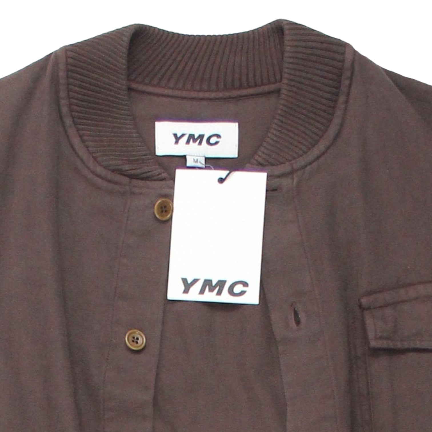 YMC Brown Rib Collared Shirt