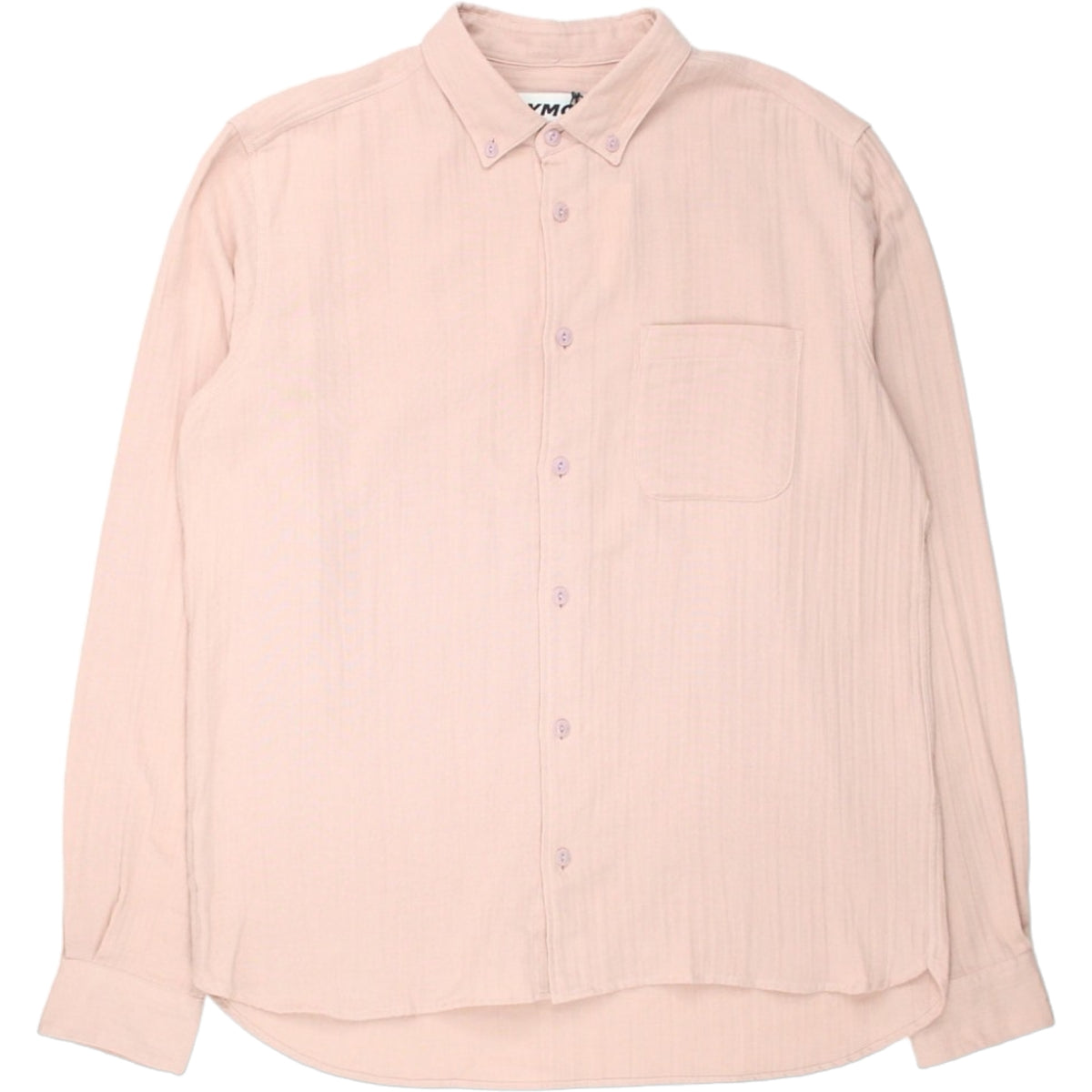 YMC Pink Crinkle Cotton Shirt