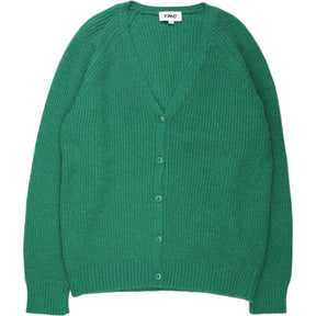 YMC Green Rib Long-Line Cardigan