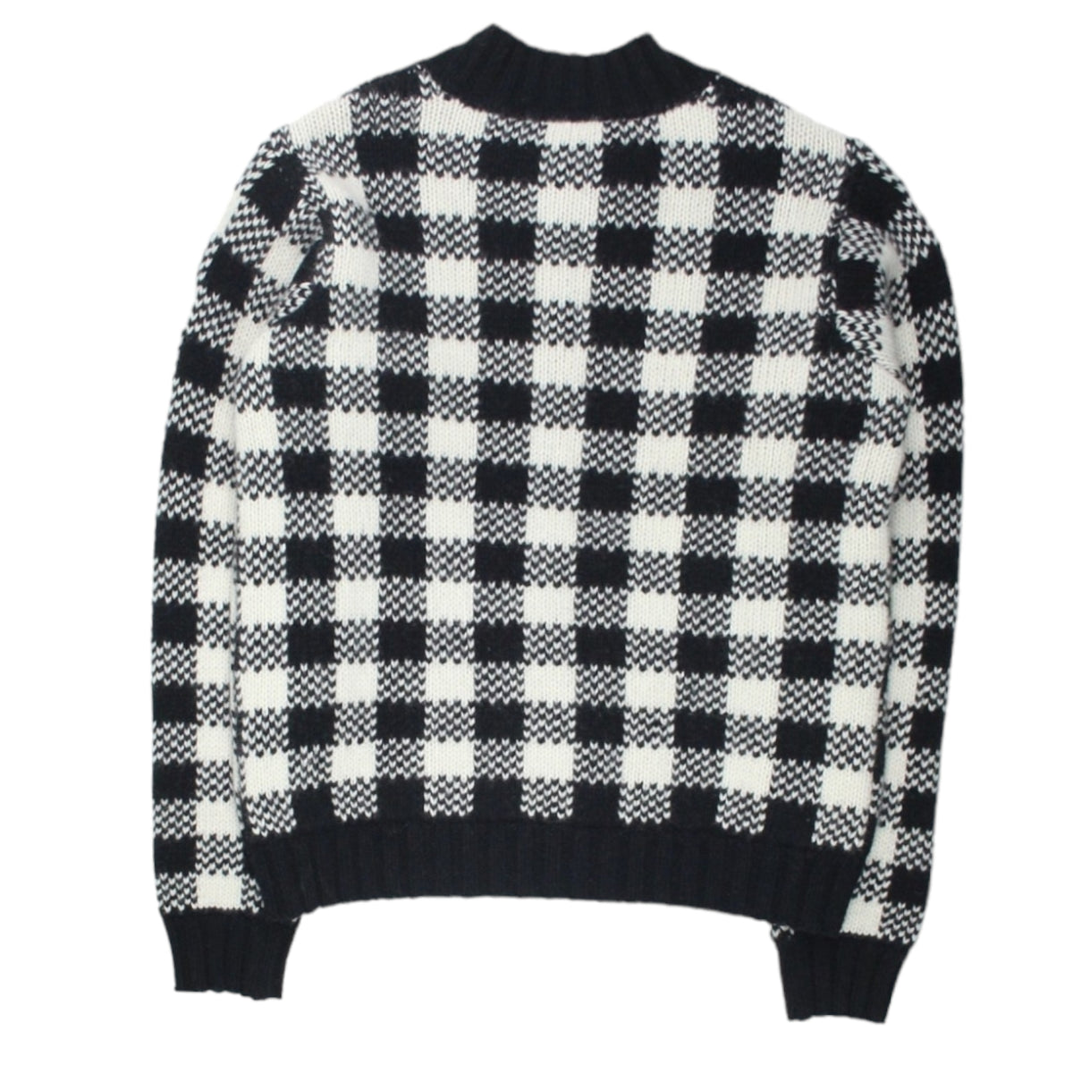 YMC Black/Stone Check Bluto Knit Sweater