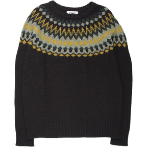 YMC Brown/Multi Fairisle Jumper