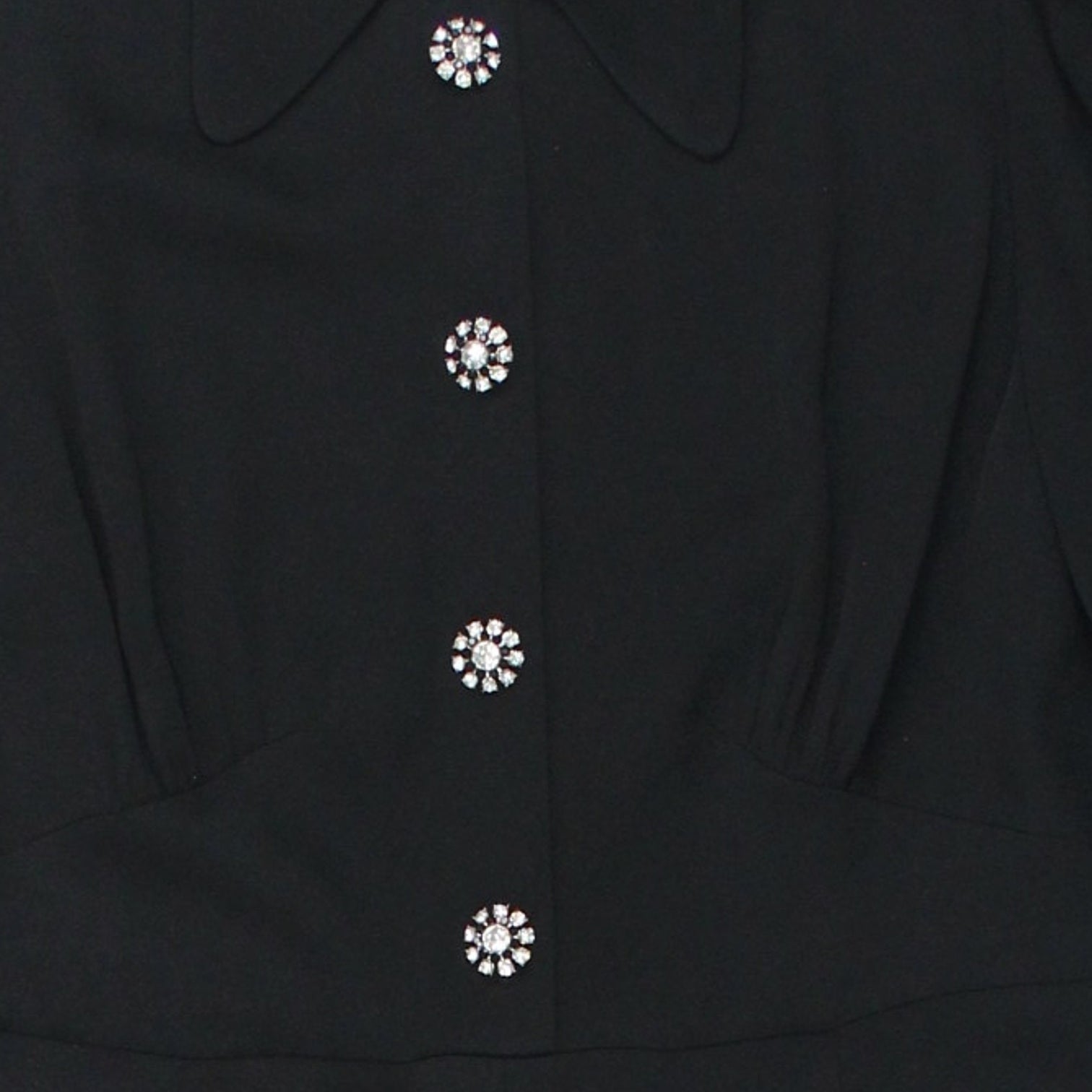 LK Bennett Black Esme Puff Sleeve Midi Dress