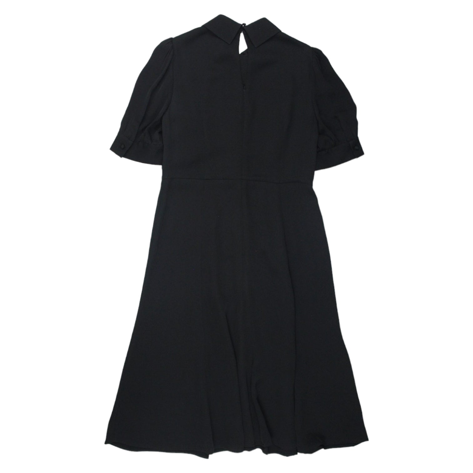 LK Bennett Black Esme Puff Sleeve Midi Dress
