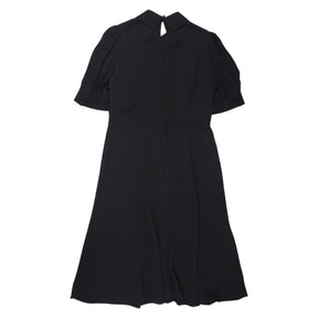 LK Bennett Black Esme Puff Sleeve Midi Dress