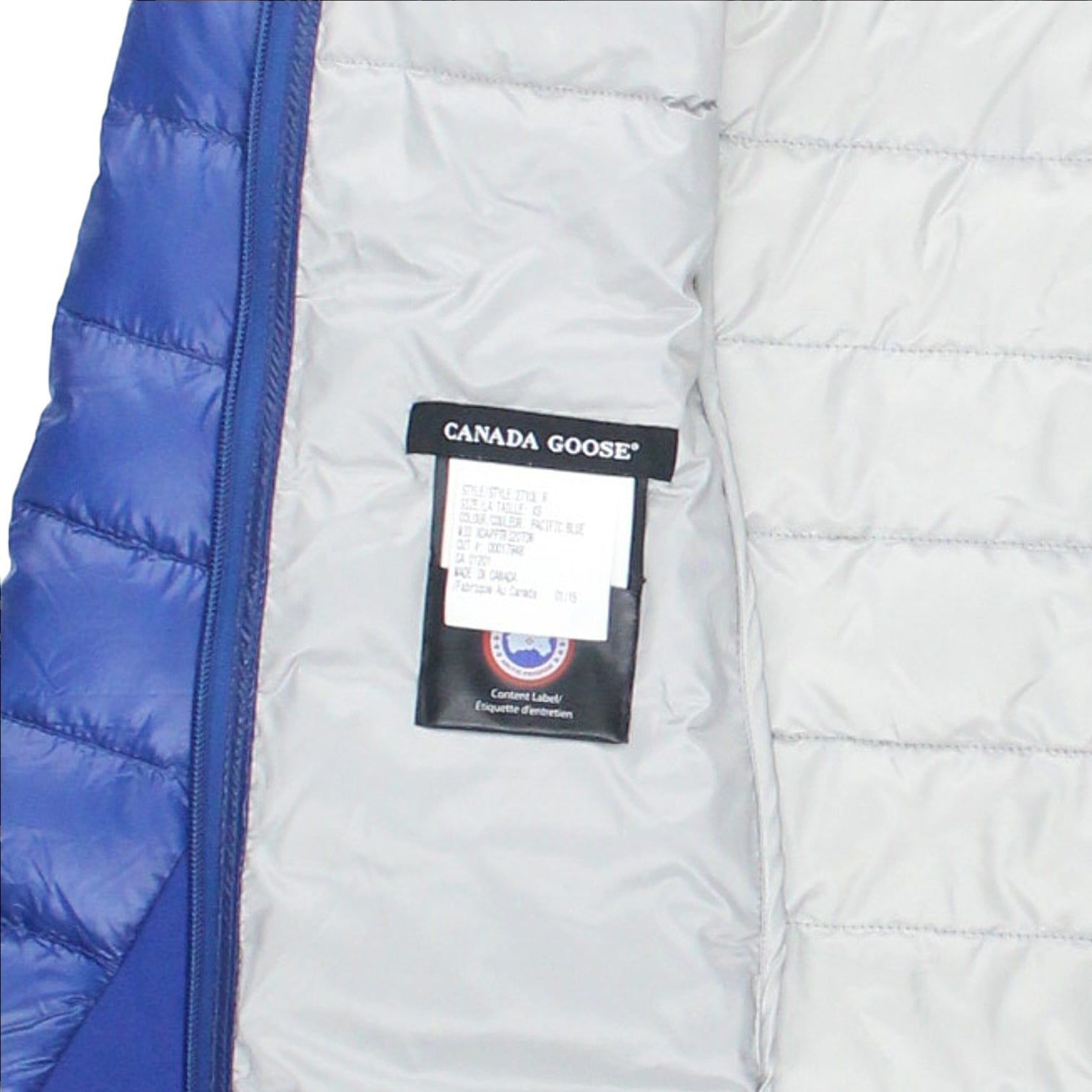 Canada Goose Blue Quilted Coat