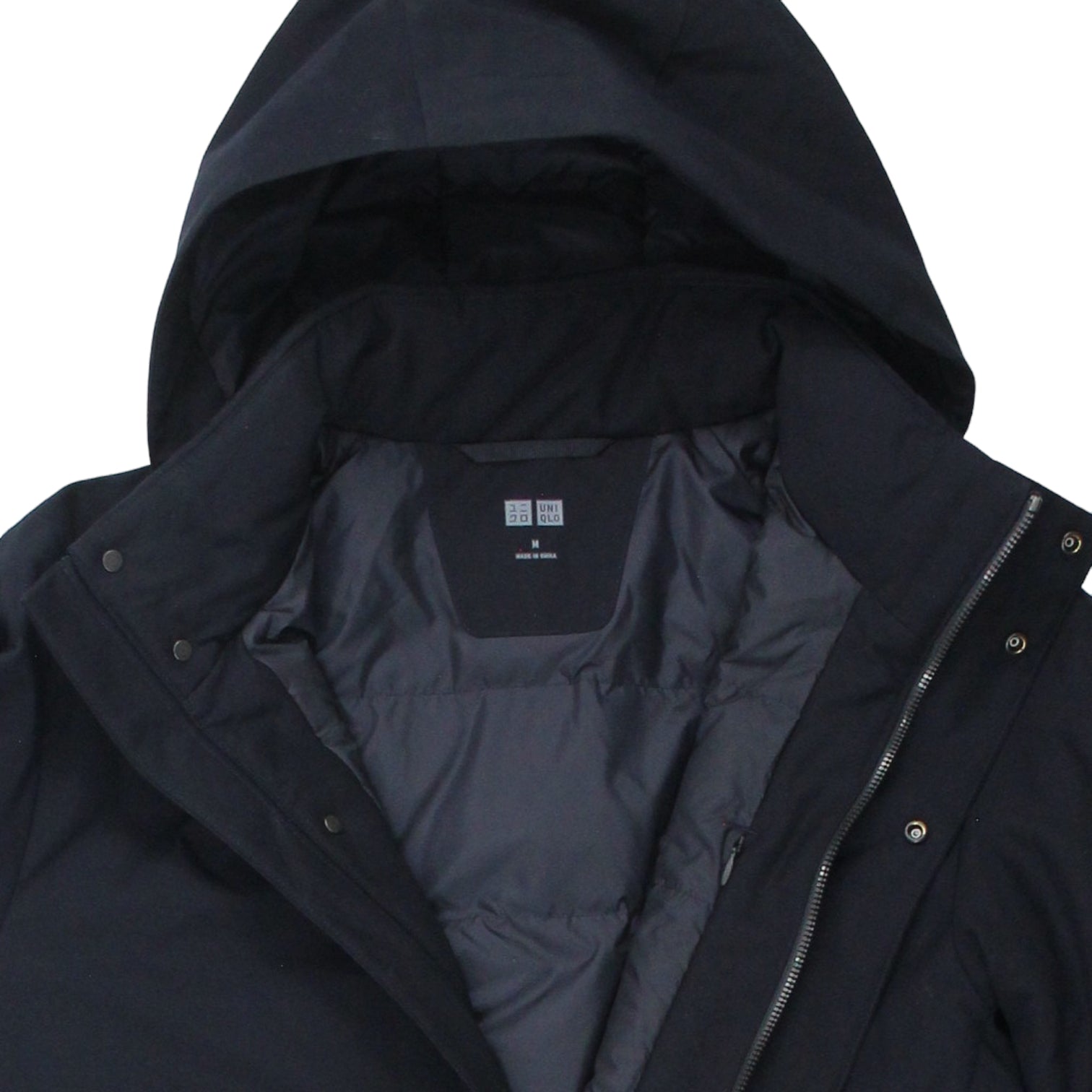 Uniqlo Black Hybrid Down Coat