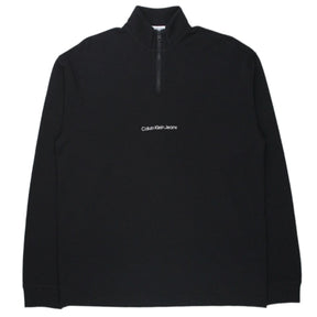 Calvin Klein Jeans Black 1/4 Zip Top