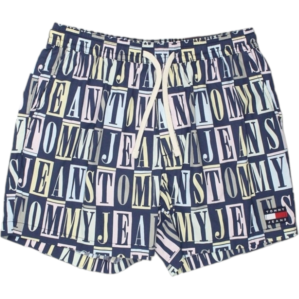 Tommy Jeans Blue Graphic Logo Beach Shorts
