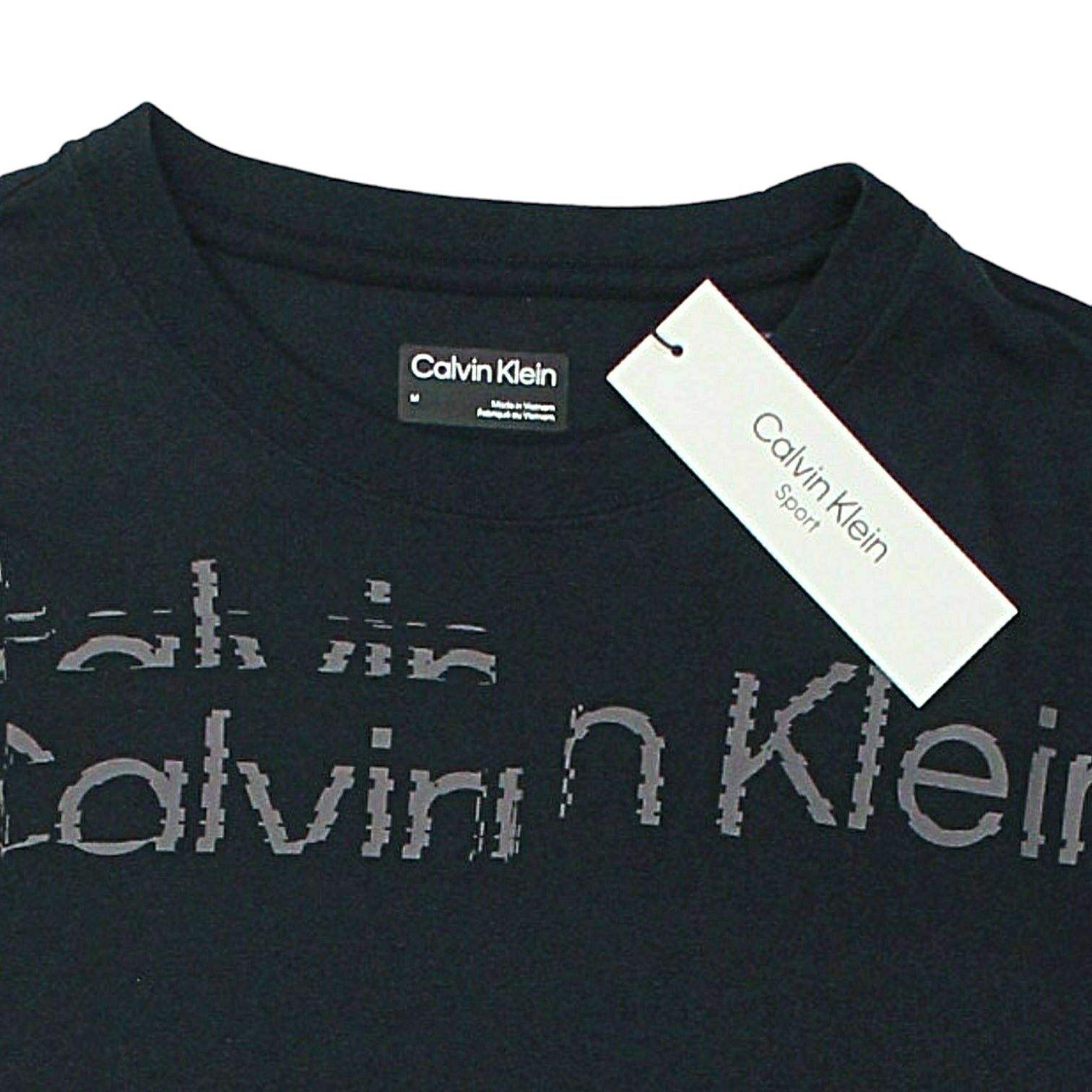 Calvin Klein Black Pixelated Graphic Tee