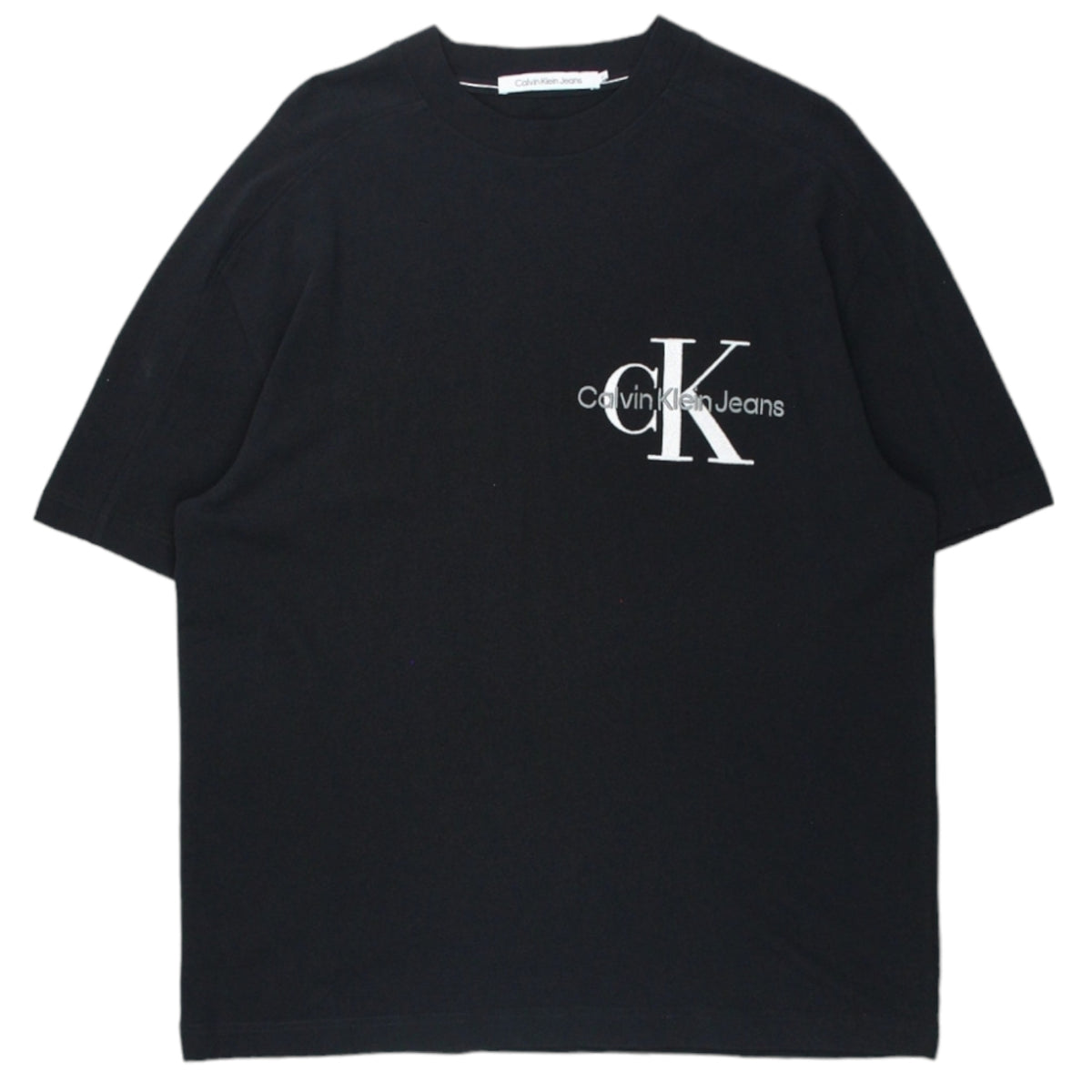 Calvin Klein Jeans Black Embroidered Logo Tee