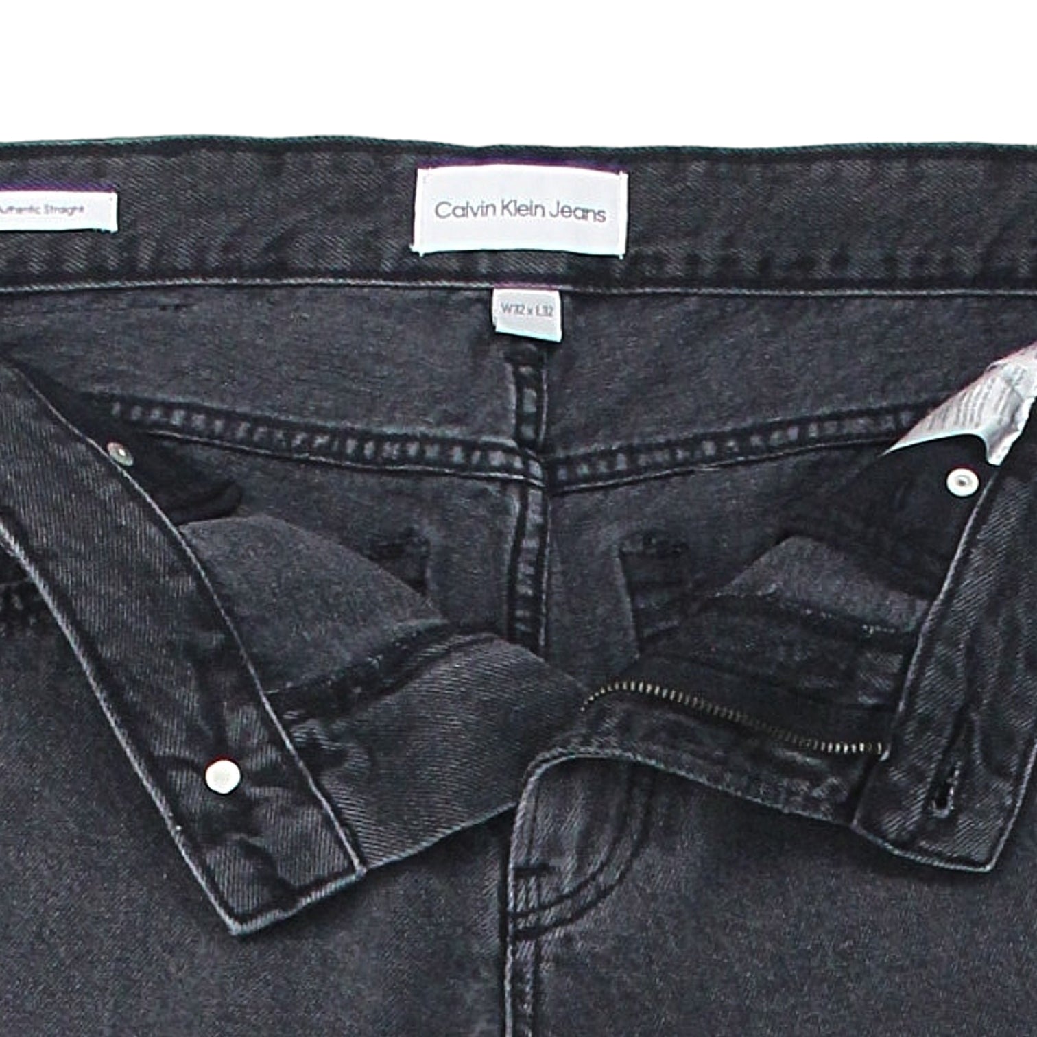 Calvin Klein Faded Black Authentic Straight Jeans