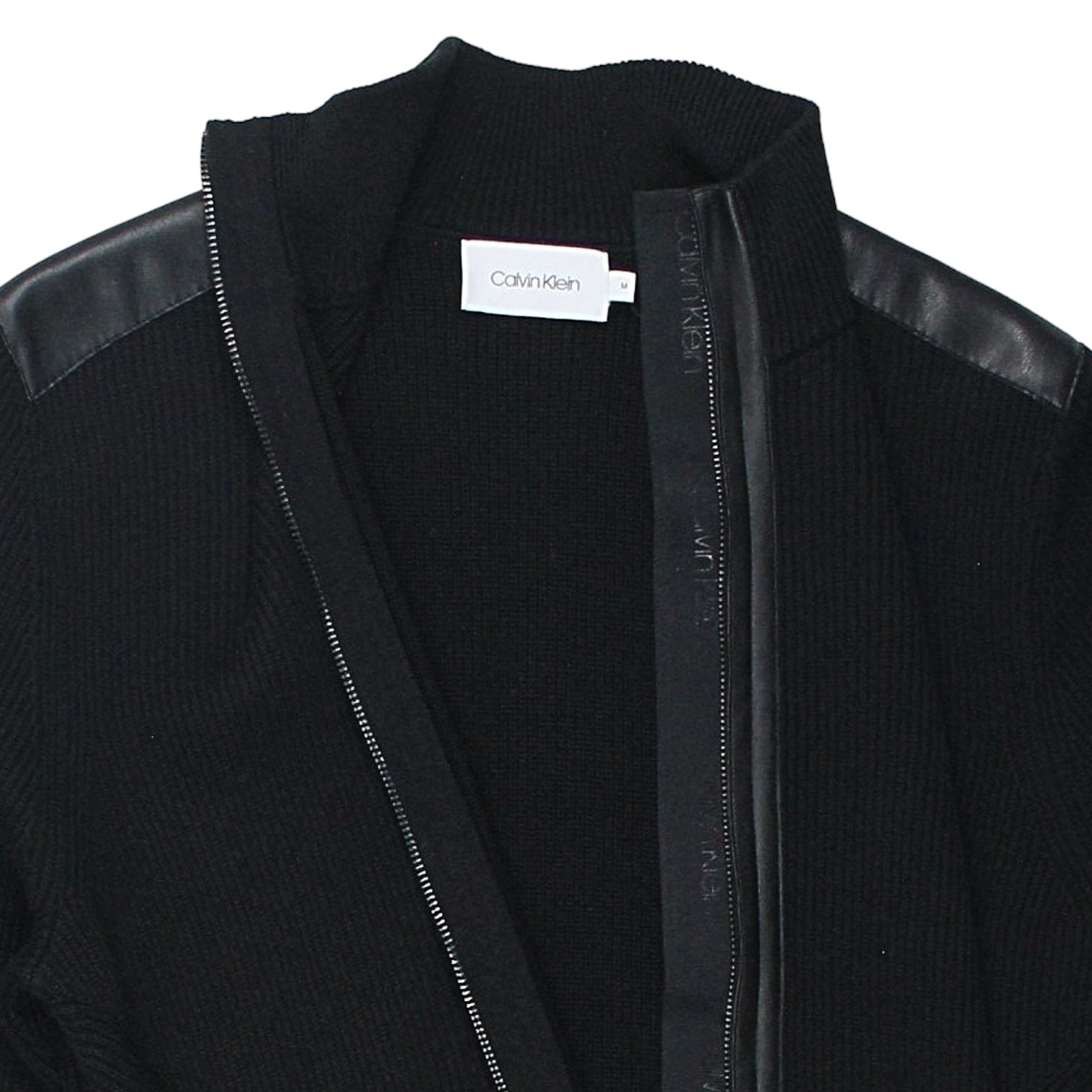 Calvin Klein Black Full Zip Sweater