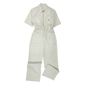Calvin Klein Ecru Zipped Boilersuit