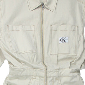 Calvin Klein Ecru Zipped Boilersuit