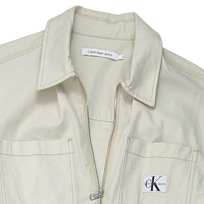 Calvin Klein Ecru Zipped Boilersuit