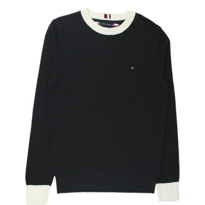 Tommy Hilfiger Black/Cream Chain Ridge Knit Top