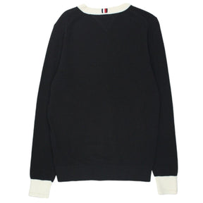 Tommy Hilfiger Black/Cream Chain Ridge Knit Top