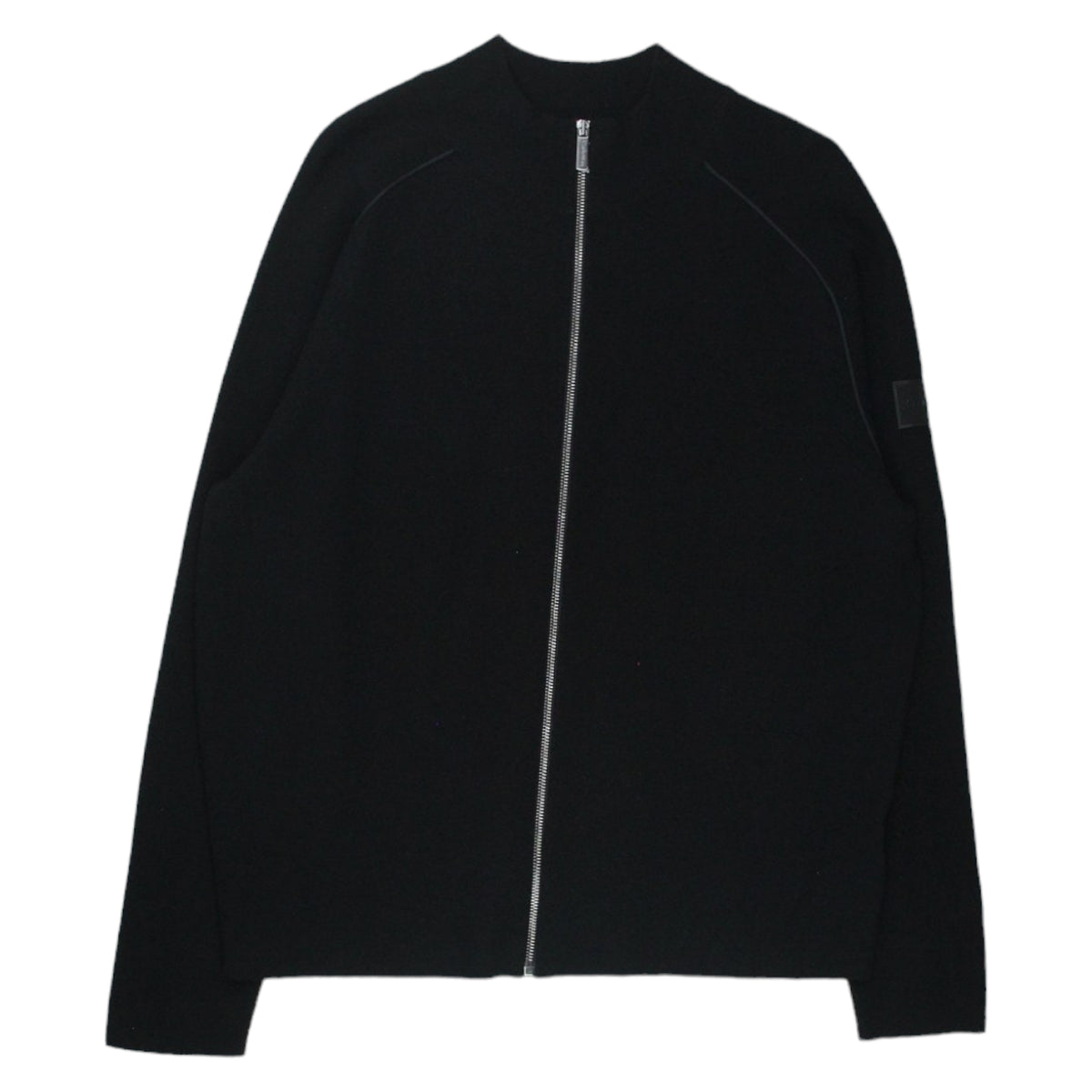 Calvin Klein Black Milano Stitch Zip Thru Sweater