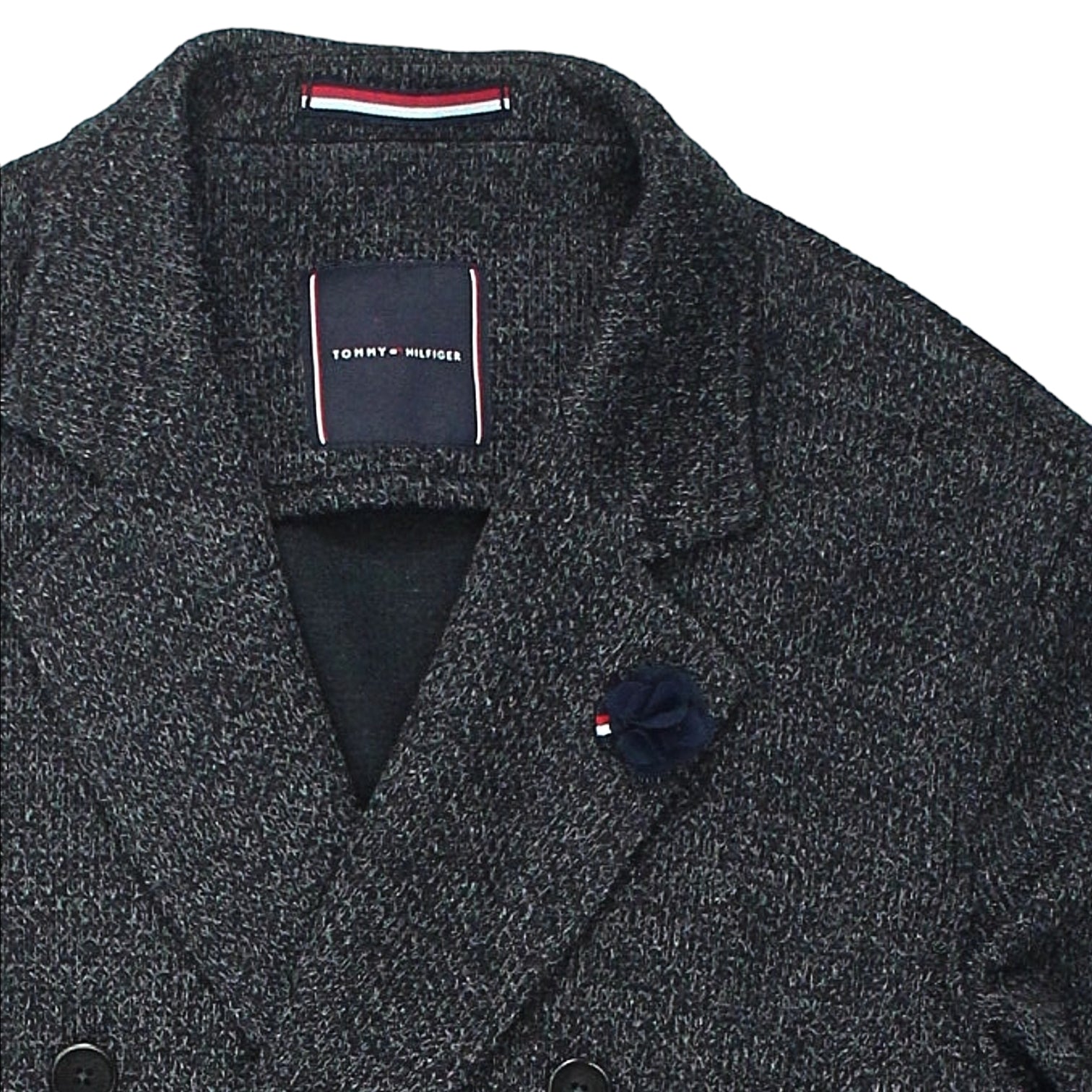 Tommy Hilfiger Grey Textured Knit Jacket