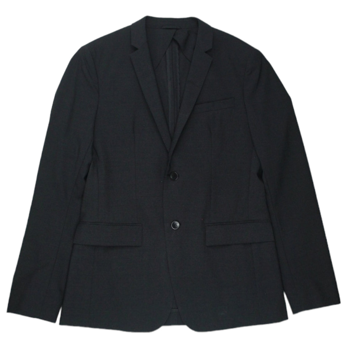 Calvin Klein Gunmetal Washable 2 Tone Wool Blazer