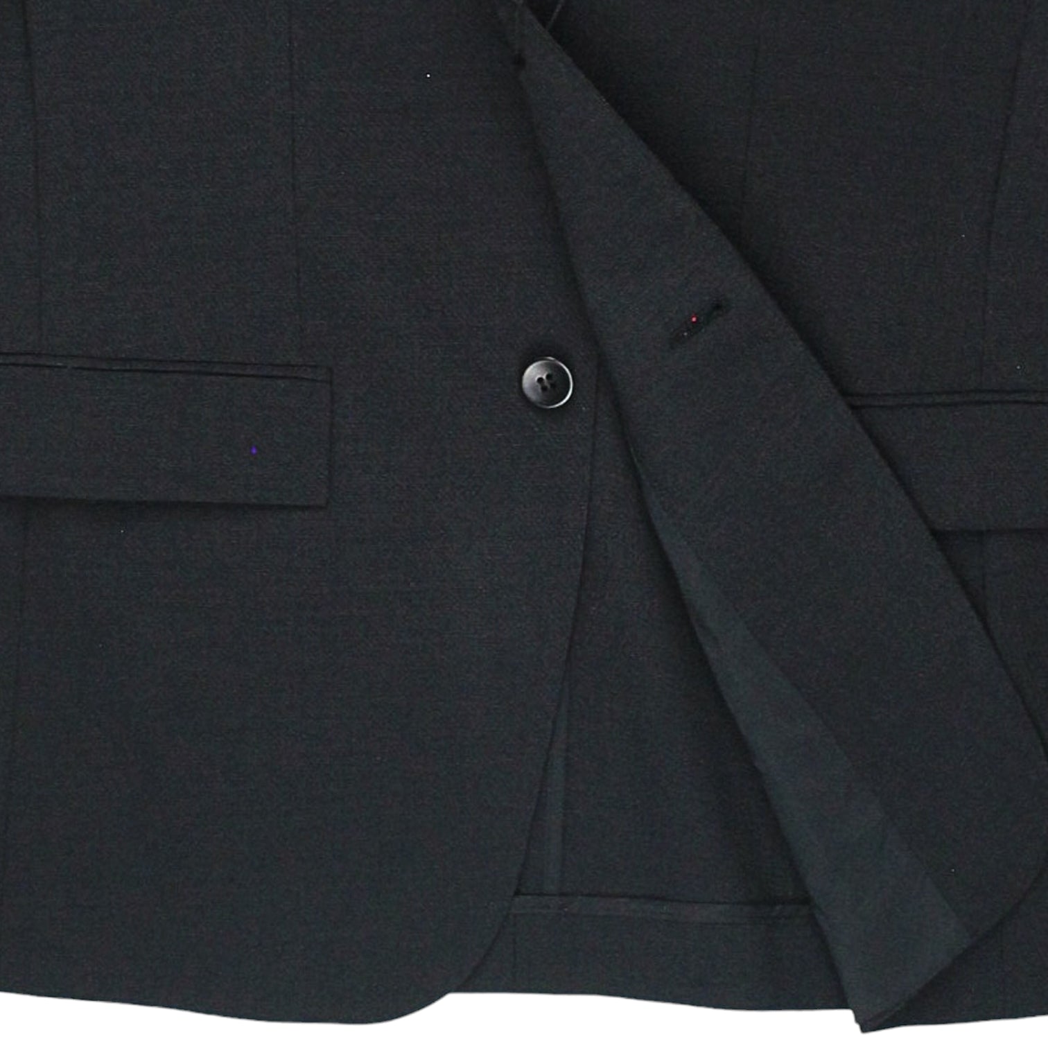 Calvin Klein Gunmetal Washable 2 Tone Wool Blazer
