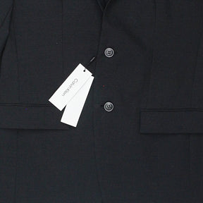 Calvin Klein Gunmetal Washable 2 Tone Wool Blazer