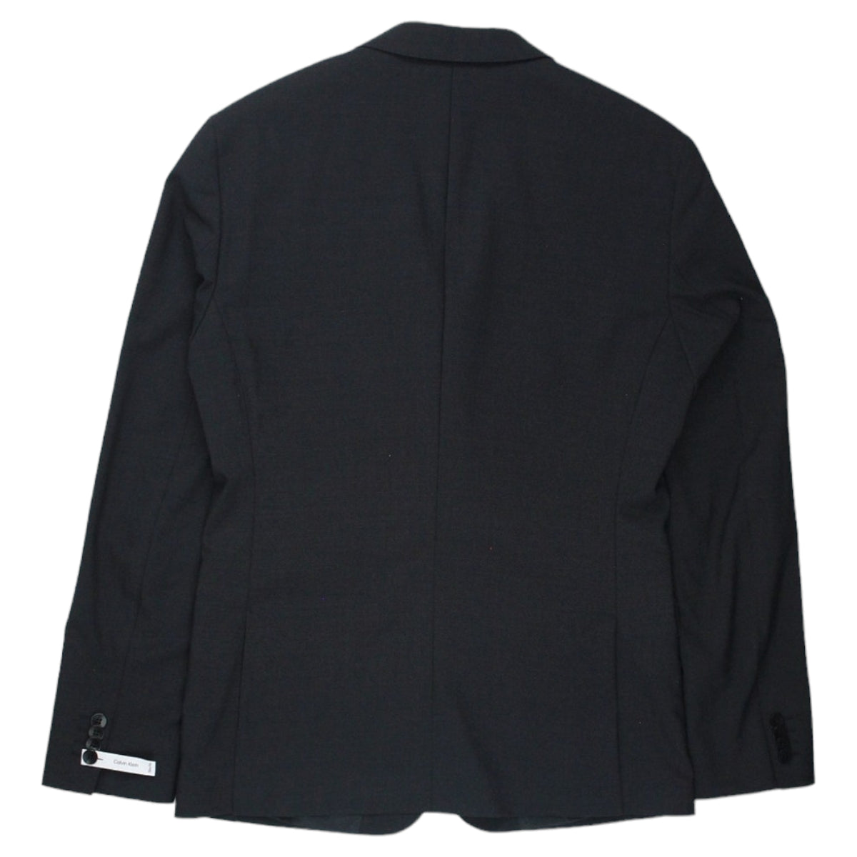 Calvin Klein Gunmetal Washable 2 Tone Wool Blazer