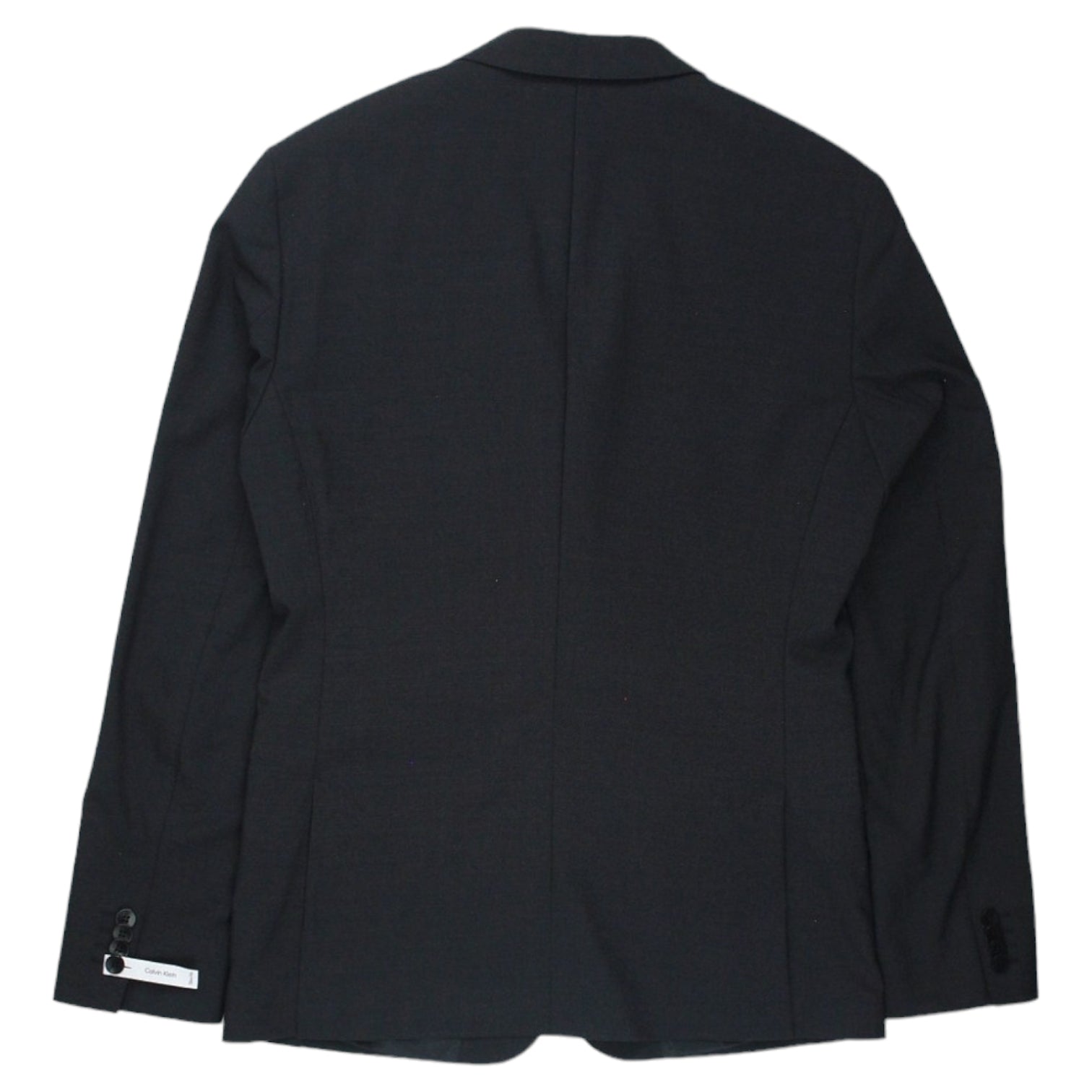Calvin Klein Gunmetal Washable 2 Tone Wool Blazer