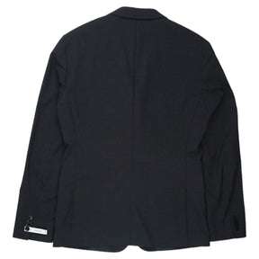 Calvin Klein Gunmetal Washable 2 Tone Wool Blazer