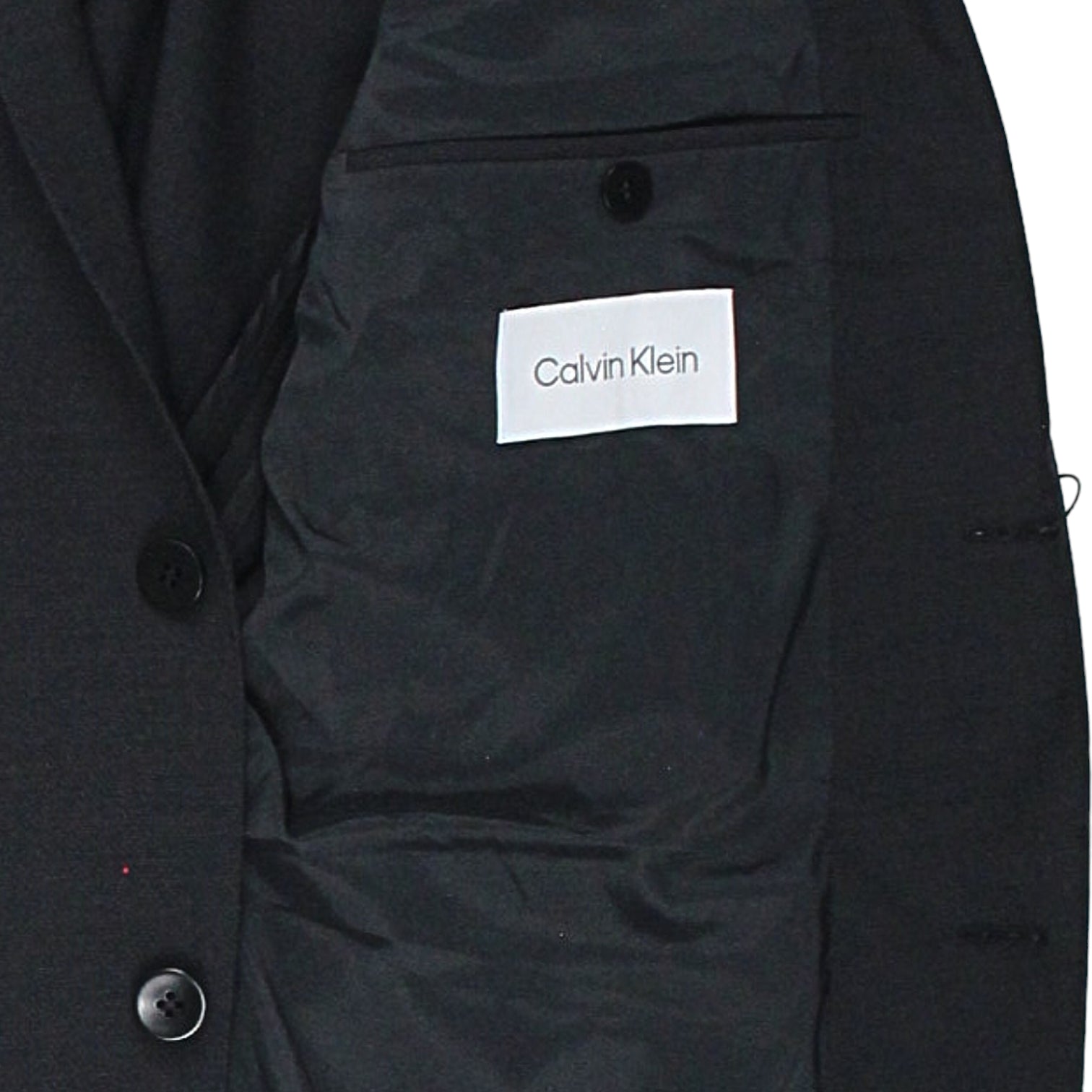 Calvin Klein Gunmetal Washable 2 Tone Wool Blazer