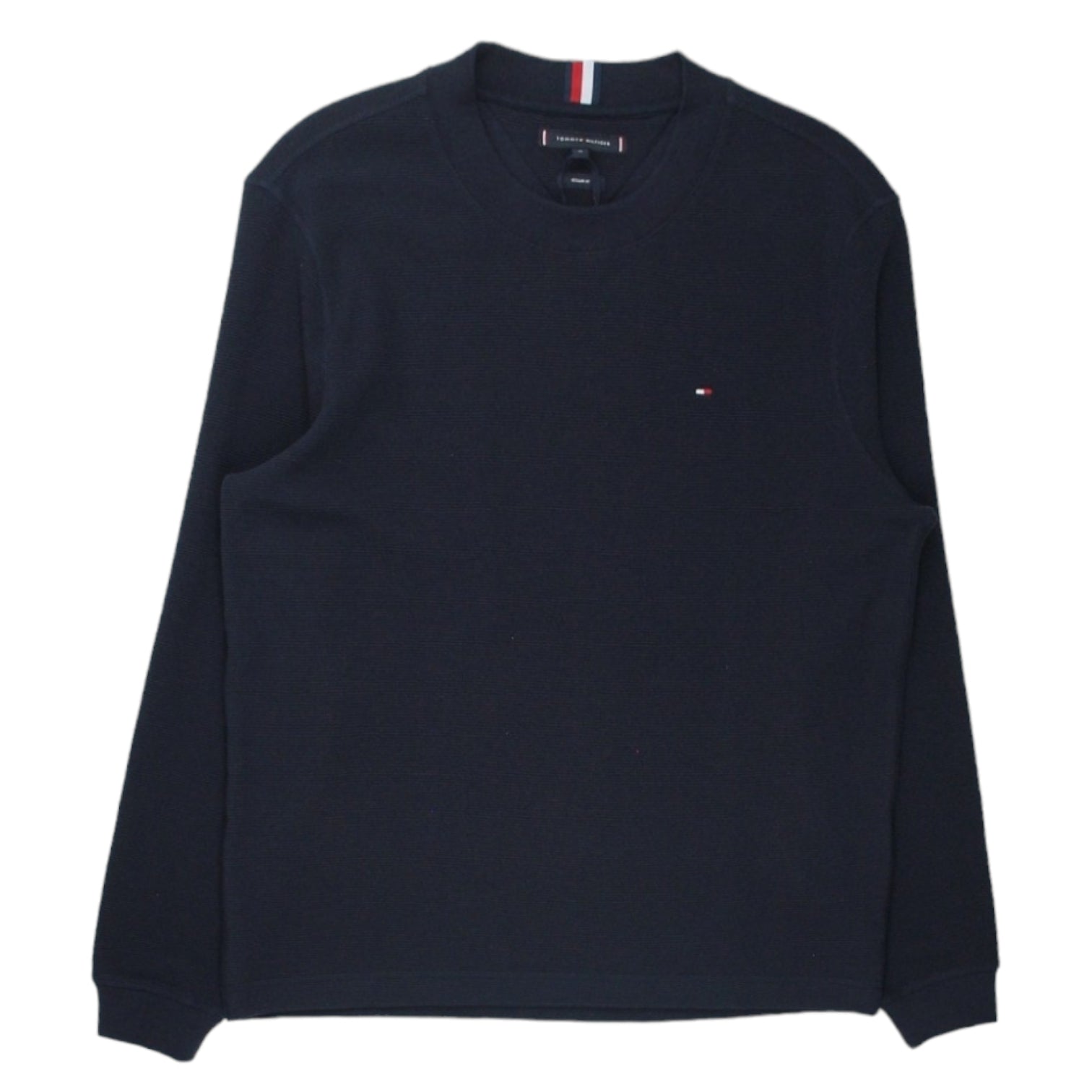 Tommy Hilfiger Navy Textured LS Tee