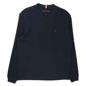 Tommy Hilfiger Navy Textured LS Tee