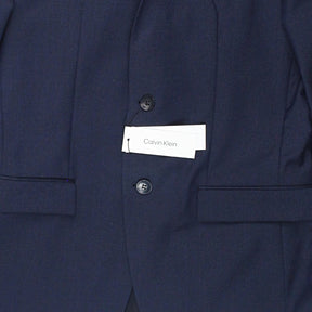 Calvin Klein Navy Broken Twill Wool Blazer