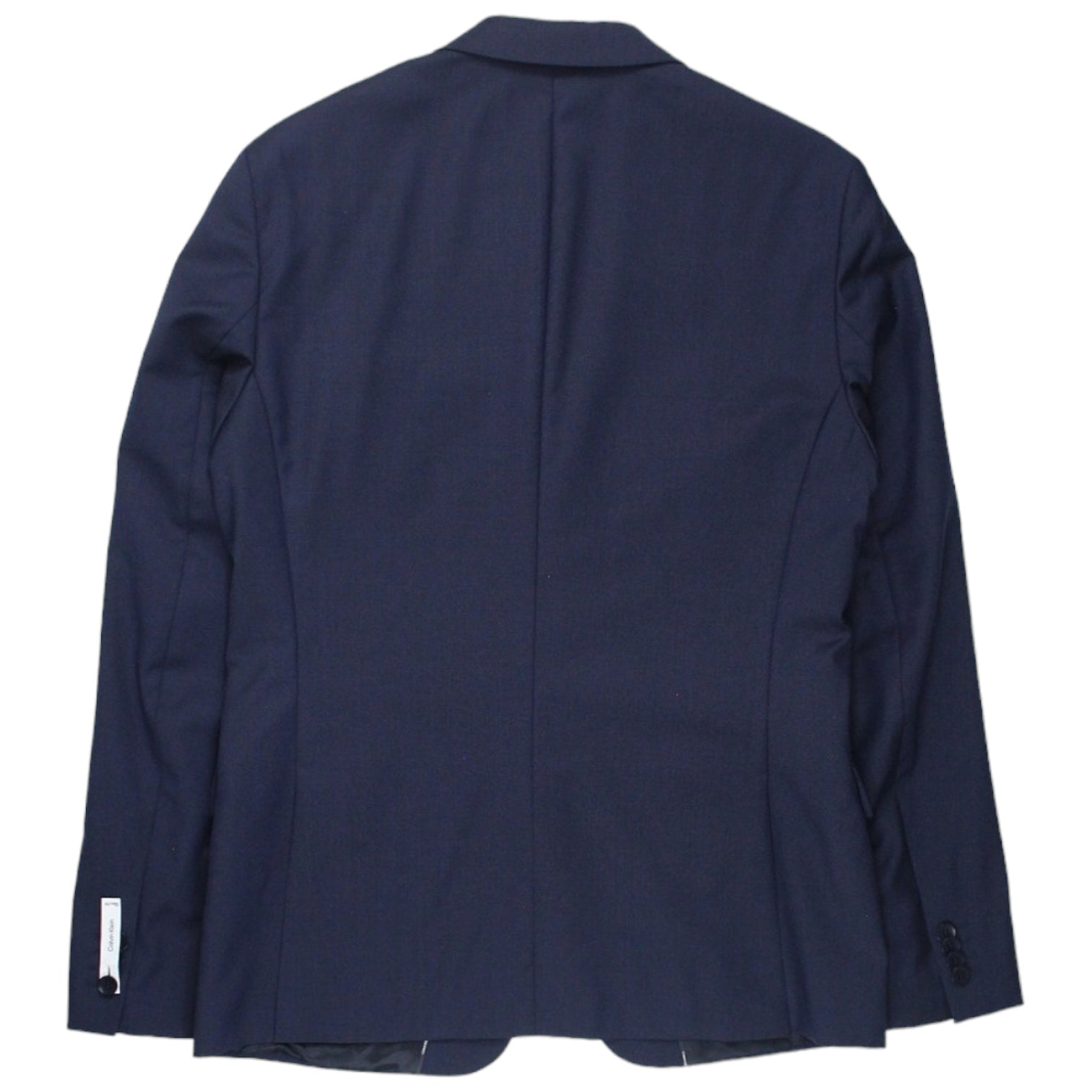 Calvin Klein Navy Broken Twill Wool Blazer