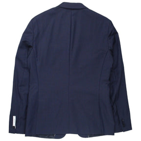 Calvin Klein Navy Broken Twill Wool Blazer