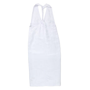 Calvin White Linen Halter Midi Dress | Shop from Crisis Online Calvin White Linen Halter Midi Dress | Shop from Crisis Online