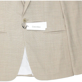 Calvin Klein Beige Textured 1 Button Blazer