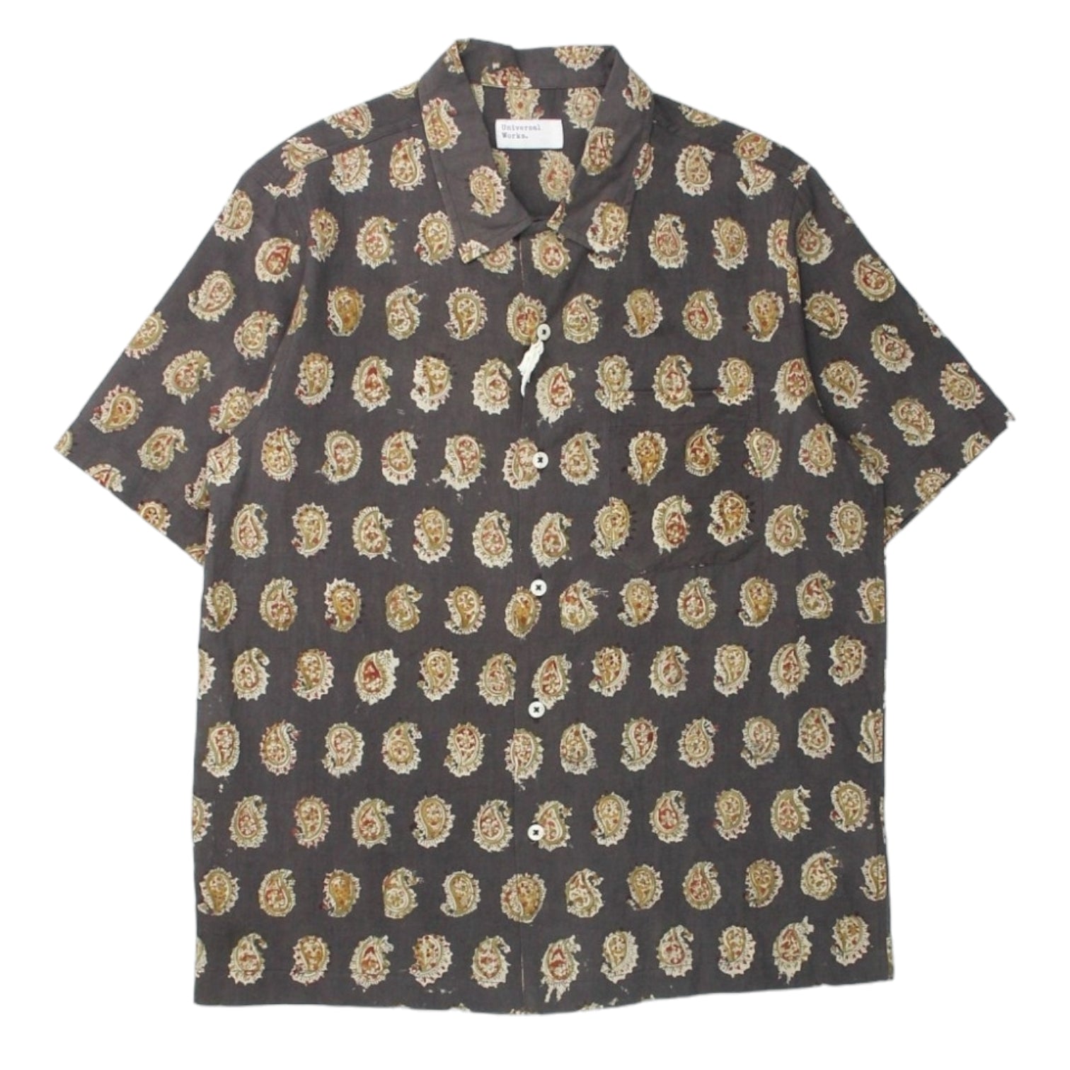 Universal Works Brown Paisley SS Shirt