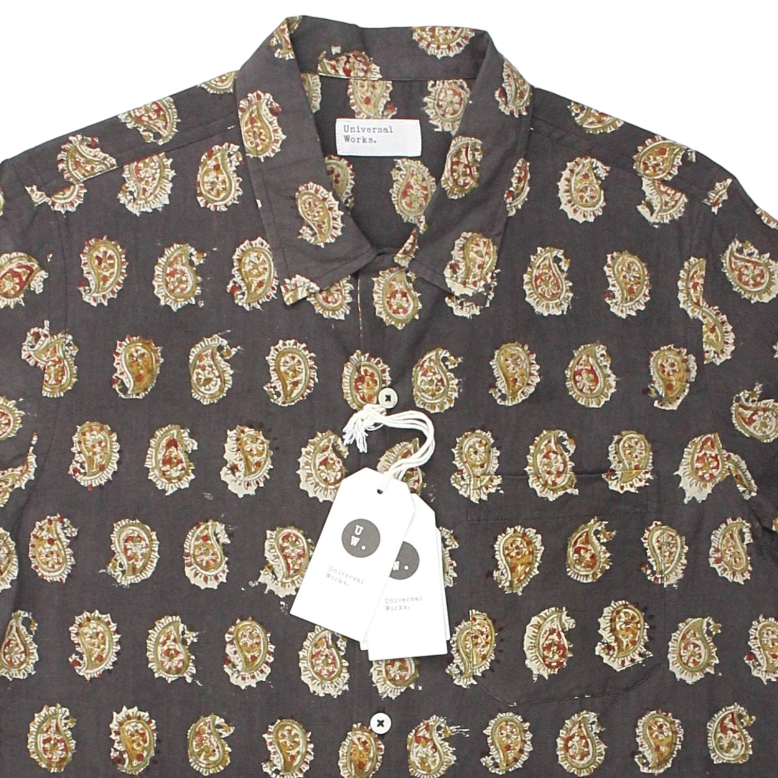 Universal Works Brown Paisley SS Shirt